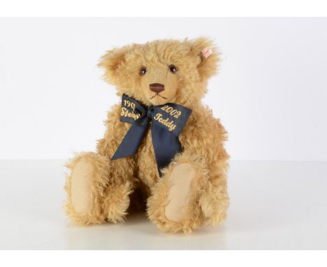 A Steiff Centenary Teddy Bear blond 44, 6293 for the year 2002 --17½in (44cm.) high (dusty )  