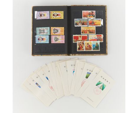 An excellent collection of hundreds of Chinese PRC stamps, including premium issues such as the 1980 monkey. Housed in a silk