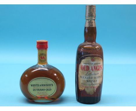 Collector's Scotch Whisky, Whyte & Mackay, 21 years, one bottle, and Old Angus, one bottle, both 75cl., former in original bo
