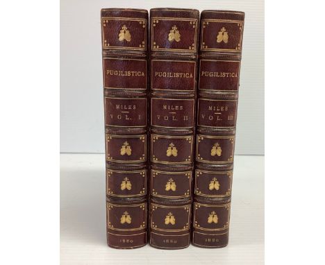 Pugilistica, The History of British Boxing by Henry Downes Miles, First edition 1880 in 3 volumes (Provenance as per lot 1000