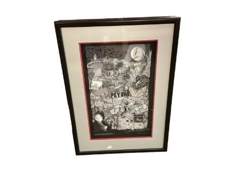Charles Fazzino (b.1955).Print Multiple (Mixed Media 3D serigraph) Hitchcock. In a glazed box frame. Signed lower right and n