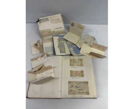 A unique and extensive Autograph book, of 41 pages of signatures, and numerous loose letters, invitations, correspondence and