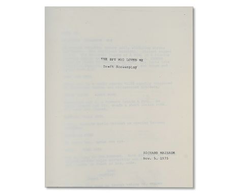 JAMES BOND ‘THE SPY WHO LOVED ME’, 1977 – TWO EARLY DIRECTOR’S SCRIPTS BY RICHARD MAIBAUM (2)Twoseparate mimeographed typescr