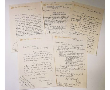 ‘ALFIE’, 1966 – BILL NAUGHTON AUTOGRAPH MANUSCRIPT LETTERS & ‘ALFIE’ CHARACTER NOTES (QTY)An important series of letters betw