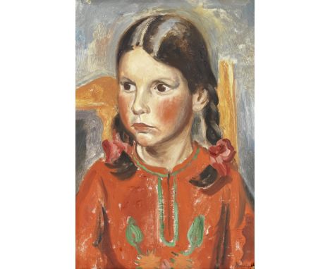Bernard Meninsky (British, 1891-1950)Portrait of Anna Marks signed 'Meninsky' (lower right)oil on canvas35.5 x 46cm (14 x 18 