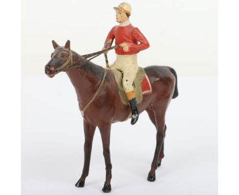 Heyde 90mm size mounted Jockey (Condition Very Good, whip slightly bent) (1)