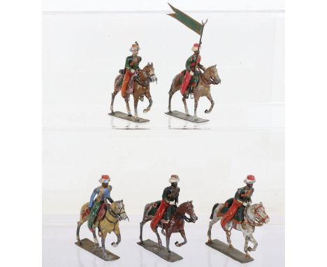 Lucotte Napoleon's Mamelukes with Banner Bearer and Drum Horse (drums missing) (Condition Good, two plumes missing, one bent,