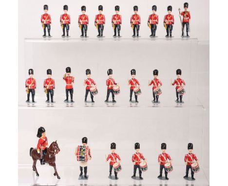 Professionally repainted Drum and Bugles of the Royal Scots Fusiliers of 1914 Full dress Britains toy soldiers, gloss finish 