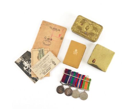 A GROUP OF FOUR SECOND WORLD WAR AND LATER MEDALS AND FURTHER ITEMS (QTY)Comprising; The 1939-45 Defence Medal, The War Medal