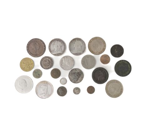 TWENTY-TWO COINS (22)Comprising; a Victoria Jubilee head crown 1889, two Victoria old head crowns 1894 and 1896, two Silver J