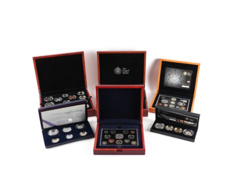 SIX ROYAL MINT PROOF COIN SETS (6)Comprising; 2021 Premium Proof Coin Set, 2008 Set of eleven coins, 2007 Executive Proof Set