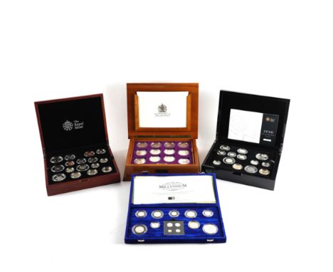 FOUR ROYAL MINT PROOF COIN SETS (4)Comprising; The Queen Elizabeth II Golden Jubilee Collection, comprising; twenty-four crow
