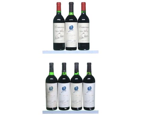 Opus One 1982 Corroded capsules. Bin-soiled labels. Levels top-shoulder (2) Opus One 1986 Corroded capsules. Lightly bin-soil
