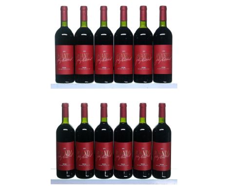 12 bottles Ananda 2003 Tuscany. Beardsall/Antoninelli In original carton This lot is offered in bond (LCB Burton-on-Trent) an