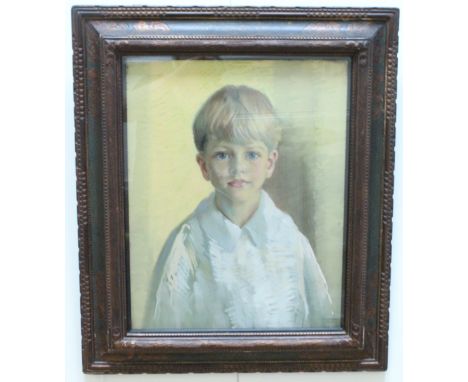 Stephen Makepeace ('Siegfried') Wiens (1871-1956) Portrait of a young boy, pastels, signed and dated 1929 [?], in contemporar