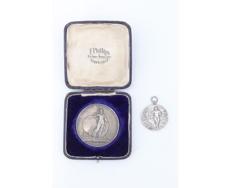 A No 3 (R) Battalion Machine Gun Corps 1919 Brownlow Cup winner's silver prize fob medallion, together with a cased 1919 Inte