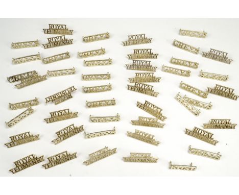 A quantity of British Army Staybrite shoulder titles