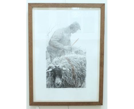 Alan Stones (contemporary, Cumbria) "Marking (ii)", limited edition lithograph, 87 / 150, signed and dated 1986, in narrow ca