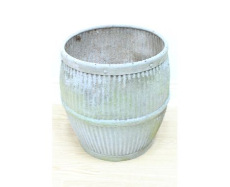 A galvanized dolly tub, first half 20th Century, 50 cm high