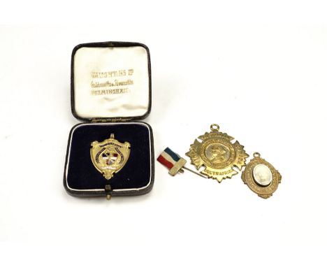 A cased City of Birmingham Gas Department Ambulance Trophy fob medallion together with a Baden Powell commemorative medallion