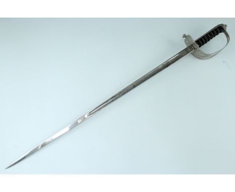 A QEII Irish Guards officer's sword by Wilkinson, the bladed etching incorporating battle honours and the regimental device, 