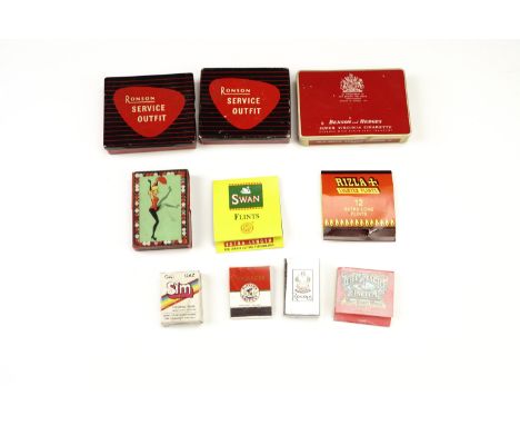 A small group of lighters spares, tools, two "Ronson Service Outfit" etc