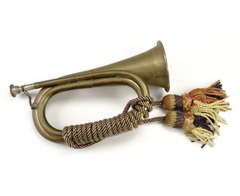 A brass bugle 