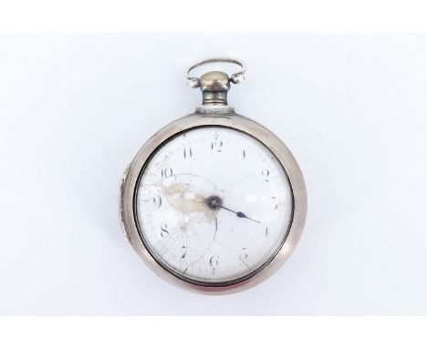 A late 18th / early 19th Century pair cased silver pocket watch, the fusee movement engraved 'David Craig, Ford-Path-Head, No