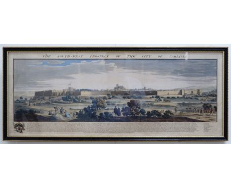 Samuel and Nathaniel, Buck, "The South-West prospect of the City of Carlisle", watercolour-tinted engraving, first published 