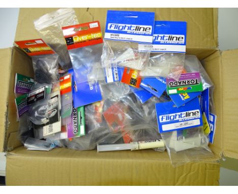 VINTAGE TOYS: A large box full of radio control spares and accessories - all in original sealed packets - VG in VG packets - 