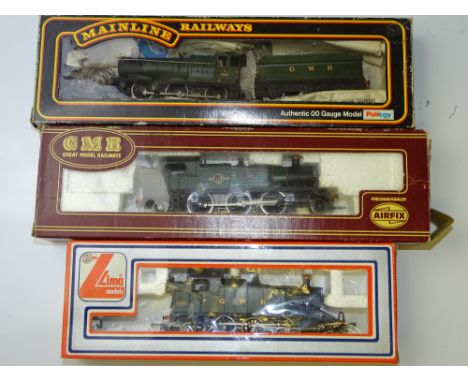 OO GAUGE MODEL RAILWAYS: A group of GWR steam locomotives by LIMA, AIRFIX and MAINLINE - G in F/G boxes (3)