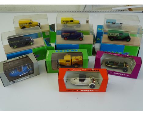 GENERAL DIECAST: A group of commercial vehicles by ELIGOR together with a small quantity of 3-wheel cars by BRUMM - VG in G b