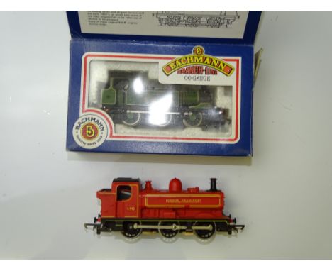 OO GAUGE MODEL RAILWAYS: A pair of steam tank locomotives by BACHMANN and HORNBY to include a Class J72 in LNER green and a P