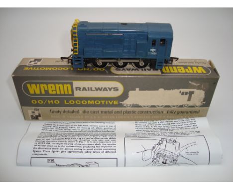 OO GAUGE MODEL RAILWAYS: A WRENN W2232 Class 08 diesel locomotive in BR blue numbered D3464 - VG in G/VG box