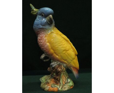 BESWICK GLAZED CERAMIC COCKATOO, No.1180, DESIGNED BY ARTHUR GREDINGTON, APPROXIMATELY 21cm HIGH 