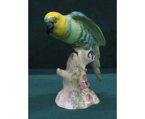 BESWICK GLAZED CERAMIC PARAKEET, No.930, DESIGNED BY ARTHUR GREDINGTON, APPROXIMATELY 14.5cm HIGH 