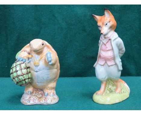 TWO BESWICK BEATRIX POTTER CERAMIC FIGURES- MR ALDERMAN PTOLEMY AND FOXY WHISKERED GENTLEMAN, BOTH BP-3A