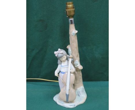 NAO GLAZED CERAMIC FIGURE FORM TABLE LAMP, APPROXIMATELY 36cm HIGH 