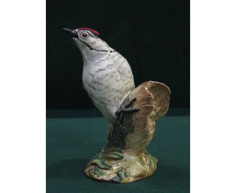 BESWICK GLAZED CERAMIC LESSER SPOTTED WOODPECKER, No.2420, DESIGNED BY GRAHAM TONGUE, APPROXIMATELY 15cm HIGH 