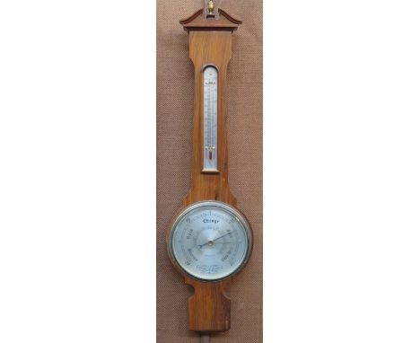 MAHOGANY CASED BAROMETER BY COMITTI OF LONDON 