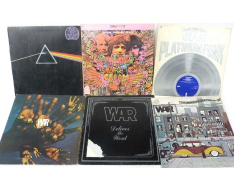 A large mixed lot of approx 50 albums to include the Beatles ‘White Album’ and ‘Help!’, 4 War albums, 3 Doors albums, Cream ‘
