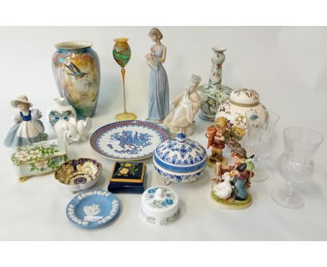 Collectable poreclain to include Hummel, wedgwood, Royal Copenhagen, Nao, Minton etc