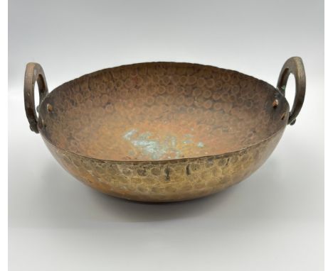 Indian brass hammered cooking Kadhai/ Kadai (Cooking Pot/Bowl)Diameter - 29cm