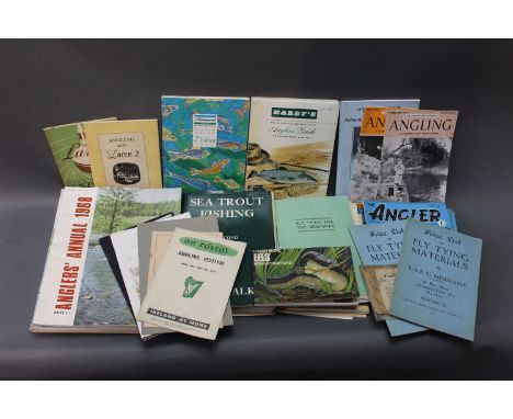 A collection of Hardy Anglers Guide 1961, Hugh Falkus sea trout book, magazines, catalogues etc.