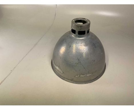 An aluminium industrial lamp shade, height 38cm, diameter 48cm.