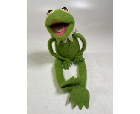 A vintage 1970s Fisher Price Toys for Jim Henson Kermit the Frog soft toy, height 50cm.