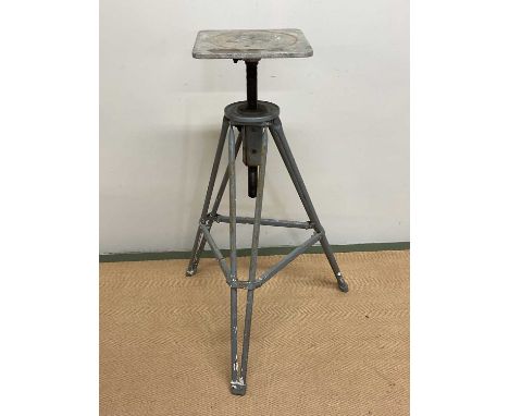 ALEC TIRANTI LTD, LONDON; a Scopas modelling stand with revolving top on adjustable tripod supports, height extends to 108cm.