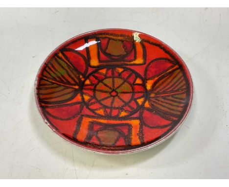 POOLE POTTERY; a 'Delphis' shape 3 plate, diameter 20cm.