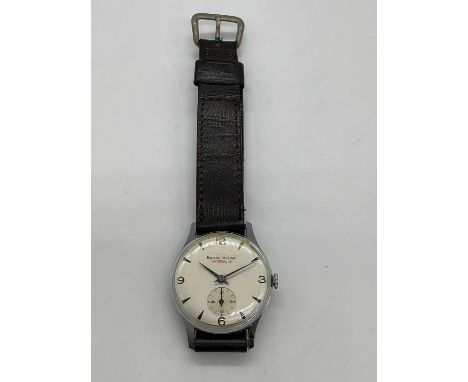 SMITH'S ASTRAL; a gentleman's vintage National 15 stainless steel wristwatch, diameter 33mm.