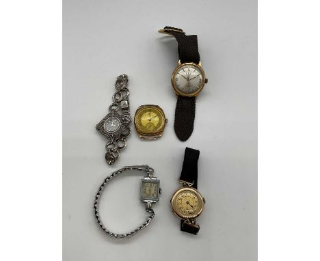 A collection of vintage wristwatches including Paul Jobin, etc (5).